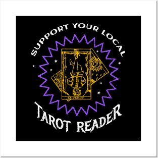 Support Your Local Tarot Card Reader (purple) Posters and Art